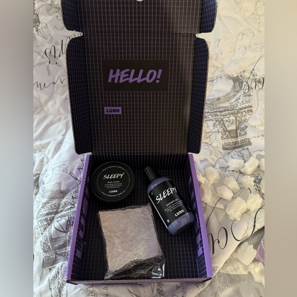 Lush sleepy body care set shower gel lotion and bath bubble bars - Picture 1 of 7